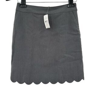 Ann Taylor Loft Skirt 0 XS Gray Mini Straight Stretch